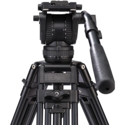 Benro BV8 Kit Trípode Doble Tubo | tripode video profesional 75mm | kit tripode rotula bv8 estudio | tripode carga 17 libras dob