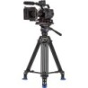 Benro BV8 Kit Trípode Doble Tubo | tripode video profesional 75mm | kit tripode rotula bv8 estudio | tripode carga 17 libras dob