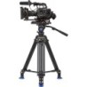 Benro BV8 Kit Trípode Doble Tubo | tripode video profesional 75mm | kit tripode rotula bv8 estudio | tripode carga 17 libras dob