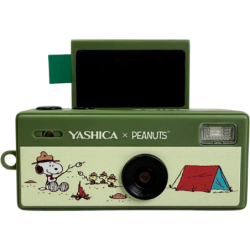 Yashica Funtastic Snoopy Summit | camara llavero snoopy aventura | mini camara clip senderismo | camara retro flip selfie portat