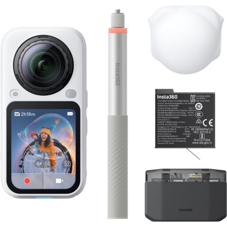 Insta360 X6 Cámara 360 Pack Esencial Blanco | cámara 360 | cámara insta360 x6 | cámara 360 color blanco