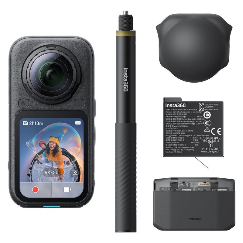 Insta360 X6 Cámara 360 Pack Esencial Negro | cámara 360 | cámara insta360 x6 | pack completo cámara 360