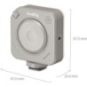 mini luz led video | luz led gris morandi