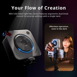 mini luz led video | luz led gris morandi
