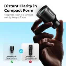 teleobjetivo para móvil | teleobjetivo 3.5x | Teleobjetivo 3.5X SmallRig 6736 CS-L1 para Móvil con Clip de Montaje