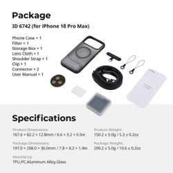 kit funda y filtro iphone 18 pro max | funda con filtro iphone pro max | Kit de Funda y Filtro SmallRig 6742 para iPhone 18 Pro 