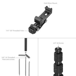 monopié para cámara | monopié con soporte para móvil | Monopié SmallRig 6528 con Tres Puntas y Soporte para Móvil con Zapata Frí