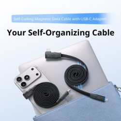 cable usb-c autoenrollable | cable usb-c 60w | Cable de Carga USB-C Autoenrollable SmallRig 5611 de 100 cm y 60W