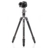 Benro Trípode de Carbono Rhino 24C + VX25 Kit | Trípode de Carbono | Trípode con Rótula de Vídeo