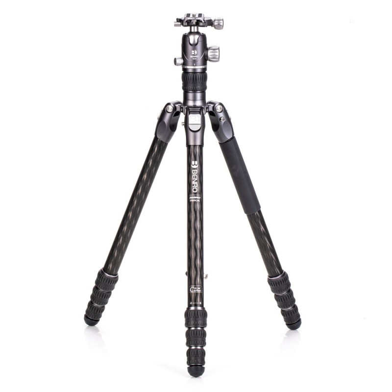 Benro Trípode de Carbono Rhino 24C + VX25 Kit | Trípode de Carbono | Trípode con Rótula de Vídeo