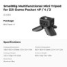 mini trípode de sobremesa | trípode para DJI Osmo Pocket | SmallRig 6361 Mini Trípode de Sobremesa con Puerto USB-C para DJI Osm