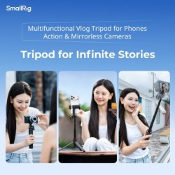 trípode de viaje multifunción | trípode 3 en 1 Insta360 | SmallRig 6479 VT-17 Trípode de Viaje Multifunción 3 en 1 para Insta360