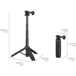 palo selfie con soporte | palo selfie para cámaras de acción | SmallRig 6148 VT-08 Palo Selfie con Soporte para Cámaras de Acció