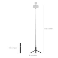 trípode palo selfie | palo selfie con trípode | SmallRig 5291 ST30 Lite Trípode Palo Selfie de Despliegue con Un Toque