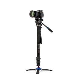 Benro Monopié A38FDS2PRO | Monopié de vídeo de aluminio con rótula fluida S2 PRO y base articulada