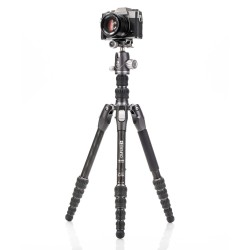 Benro Trípode de Carbono Rhino 05C + VX20 Kit | Trípode de Carbono | Trípode de Viaje