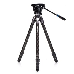 Benro Trípode Tortoise 24CLV + S4PRO | trípode de carbono | trípode compacto vídeo
