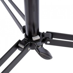 Manfrotto 007BSU | Pie de estudio profesional de acero negro con 3 secciones