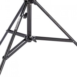 Manfrotto 007BSU | Pie de estudio profesional de acero negro con 3 secciones