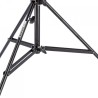 Manfrotto 007BSU | Pie de estudio profesional de acero negro con 3 secciones
