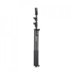 Manfrotto 007BSU | Pie de estudio profesional de acero negro con 3 secciones