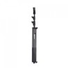 Manfrotto 007BSU | Pie de estudio profesional de acero negro con 3 secciones