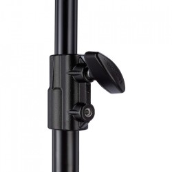 Manfrotto 007BSU | Pie de estudio profesional de acero negro con 3 secciones