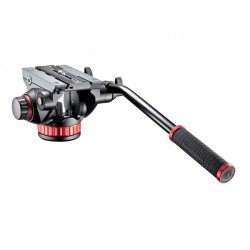 Manfrotto MVH502AH Rótula de Vídeo | Cabezal Fluido Profesional con Base Plana