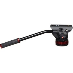 Manfrotto MVH502AH Rótula de Vídeo | Cabezal Fluido Profesional con Base Plana
