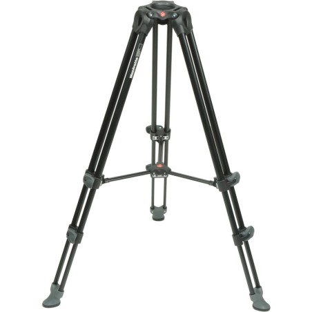 Manfrotto MVT502AM | Trípode de vídeo con patas dobles telescópicas y base profesional