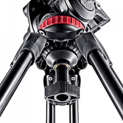 Manfrotto MVT502AM | Trípode de vídeo con patas dobles telescópicas y base profesional