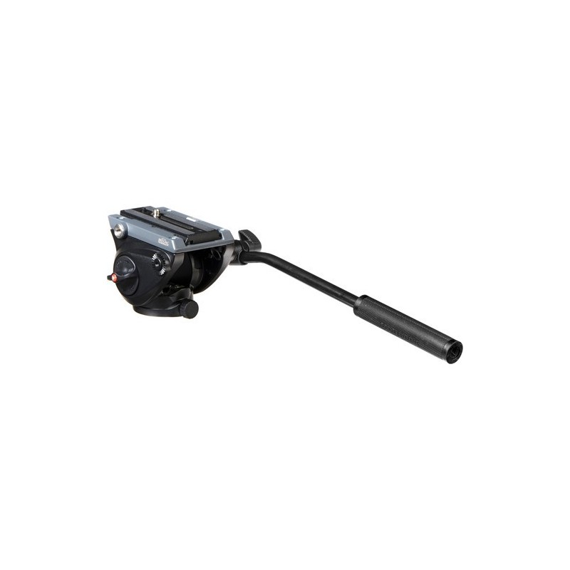 Manfrotto MVH500AH Rótula Fluida | Cabezal de Vídeo Compacto con Zapata 500PLONG