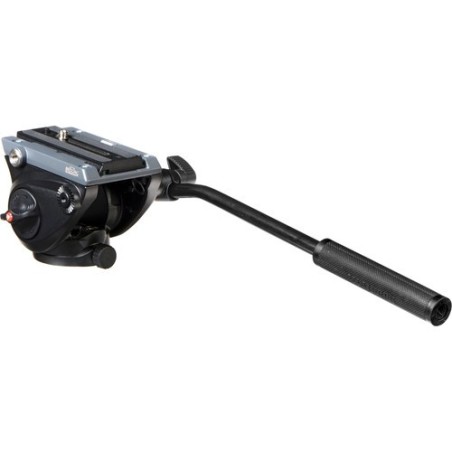 Manfrotto MVH500AH Rótula Fluida | Cabezal de Vídeo Compacto con Zapata 500PLONG