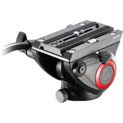 Manfrotto MVH500AH Rótula Fluida | Cabezal de Vídeo Compacto con Zapata 500PLONG