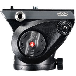 Manfrotto MVH500AH Rótula Fluida | Cabezal de Vídeo Compacto con Zapata 500PLONG