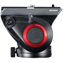 Manfrotto MVH500AH Rótula Fluida | Cabezal de Vídeo Compacto con Zapata 500PLONG