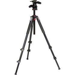 Manfrotto MK055XPRO3-3W | Kit de Trípode de Aluminio con Rótula 3-Way para Fotografía Profesional