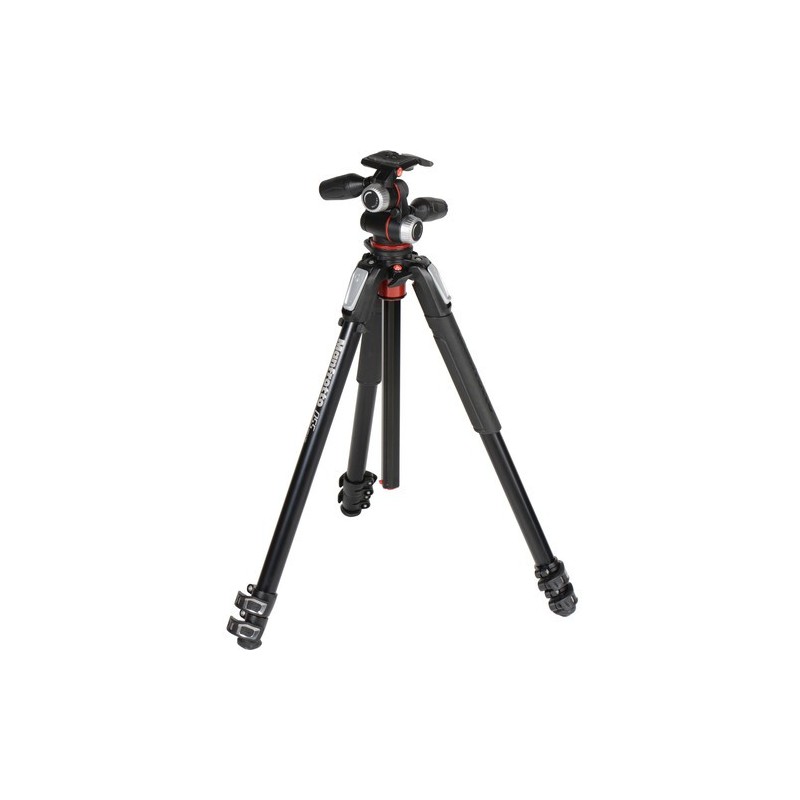 Manfrotto MK055XPRO3-3W | Kit de Trípode de Aluminio con Rótula 3-Way para Fotografía Profesional