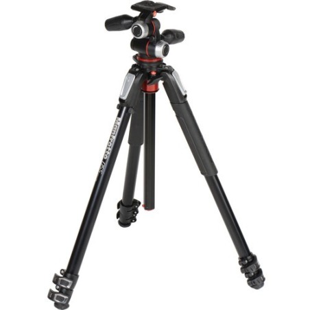 Manfrotto MK055XPRO3-3W | Kit de Trípode de Aluminio con Rótula 3-Way para Fotografía Profesional