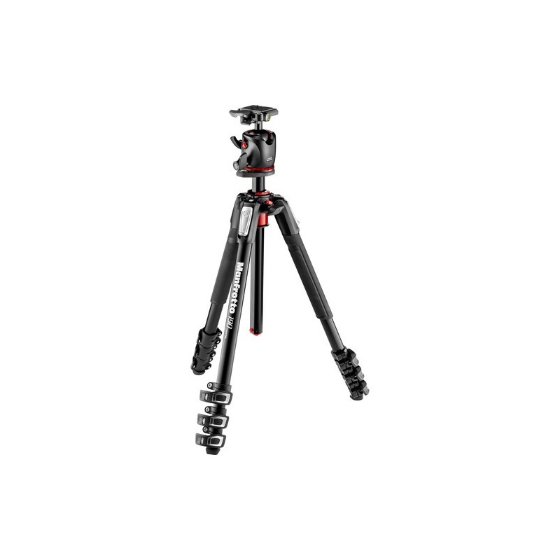 Manfrotto MK190XPRO4-BHQ2 | Kit Trípode 190 Aluminio 4 Secciones con Rótula Bola XPRO