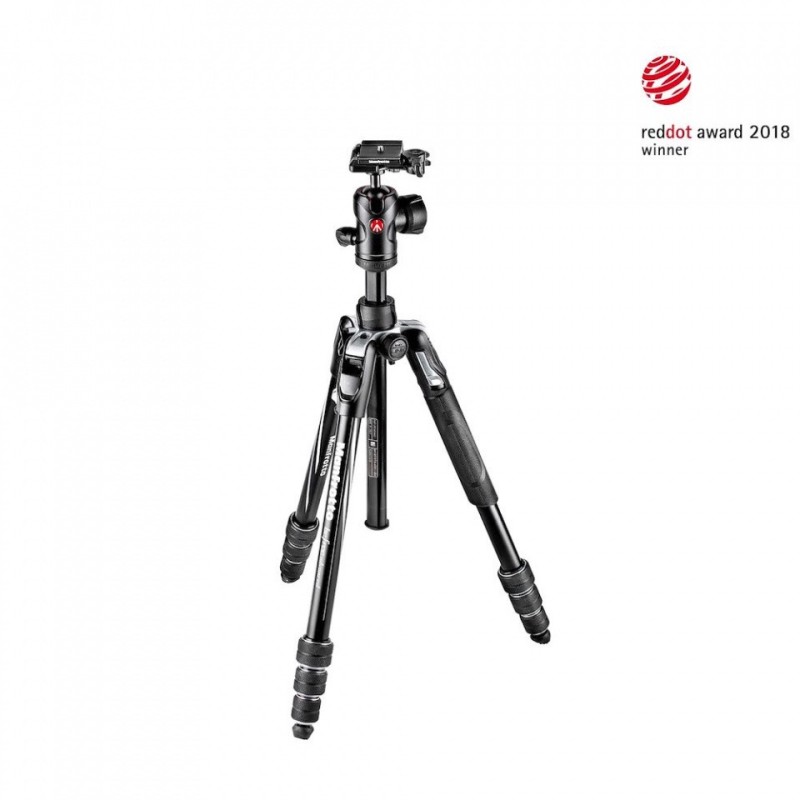 Manfrotto MKBFRTA4BK-BH | Trípode de viaje Befree Advanced Twist Lock negro