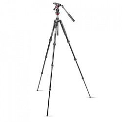 Manfrotto MVKBFRT-LIVE | Trípode de vídeo de viaje con Twist Lock y rótula fluida