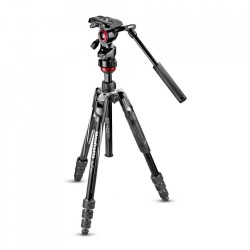 Manfrotto MVKBFRT-LIVE | Trípode de vídeo de viaje con Twist Lock y rótula fluida