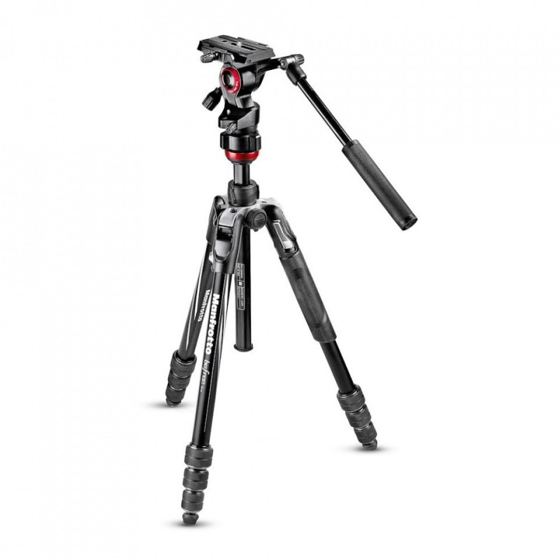 Manfrotto MVKBFRT-LIVE | Trípode de vídeo de viaje con Twist Lock y rótula fluida