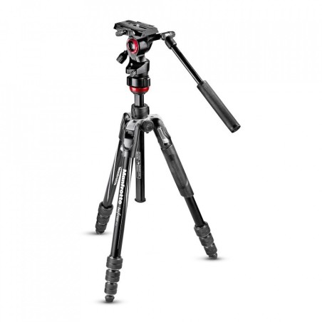 Manfrotto MVKBFRT-LIVE | Trípode de vídeo de viaje con Twist Lock y rótula fluida