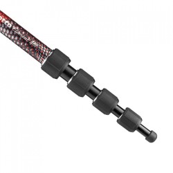 Manfrotto MMELMIIA5RD | Monopié ligero de aluminio en color rojo vibrante