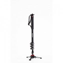 Manfrotto MVMXPROA4 | Monopié Fluido de Vídeo XPRO de Aluminio con 4 Secciones y Base FluidTech