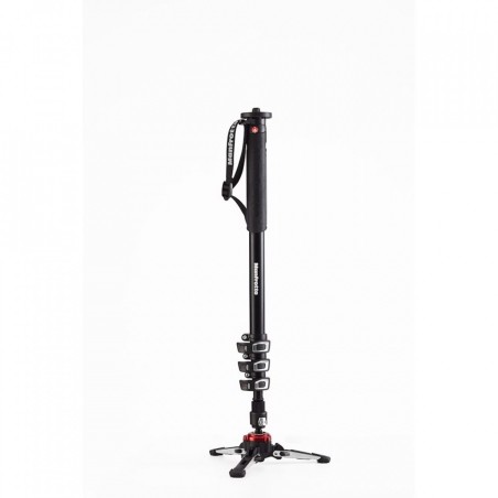 Manfrotto MVMXPROA4 | Monopié Fluido de Vídeo XPRO de Aluminio con 4 Secciones y Base FluidTech