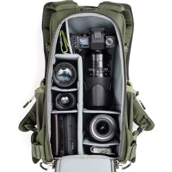 Think Tank Mochila BackLight Sprint Verde | Mochila fotográfica ligera con acceso trasero para fotógrafos activos