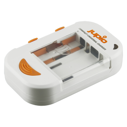 Jupio Cargador Universal Li-Ion +AA/AAA+USB | Cargador multifunción para baterías de cámaras y pilas recargables